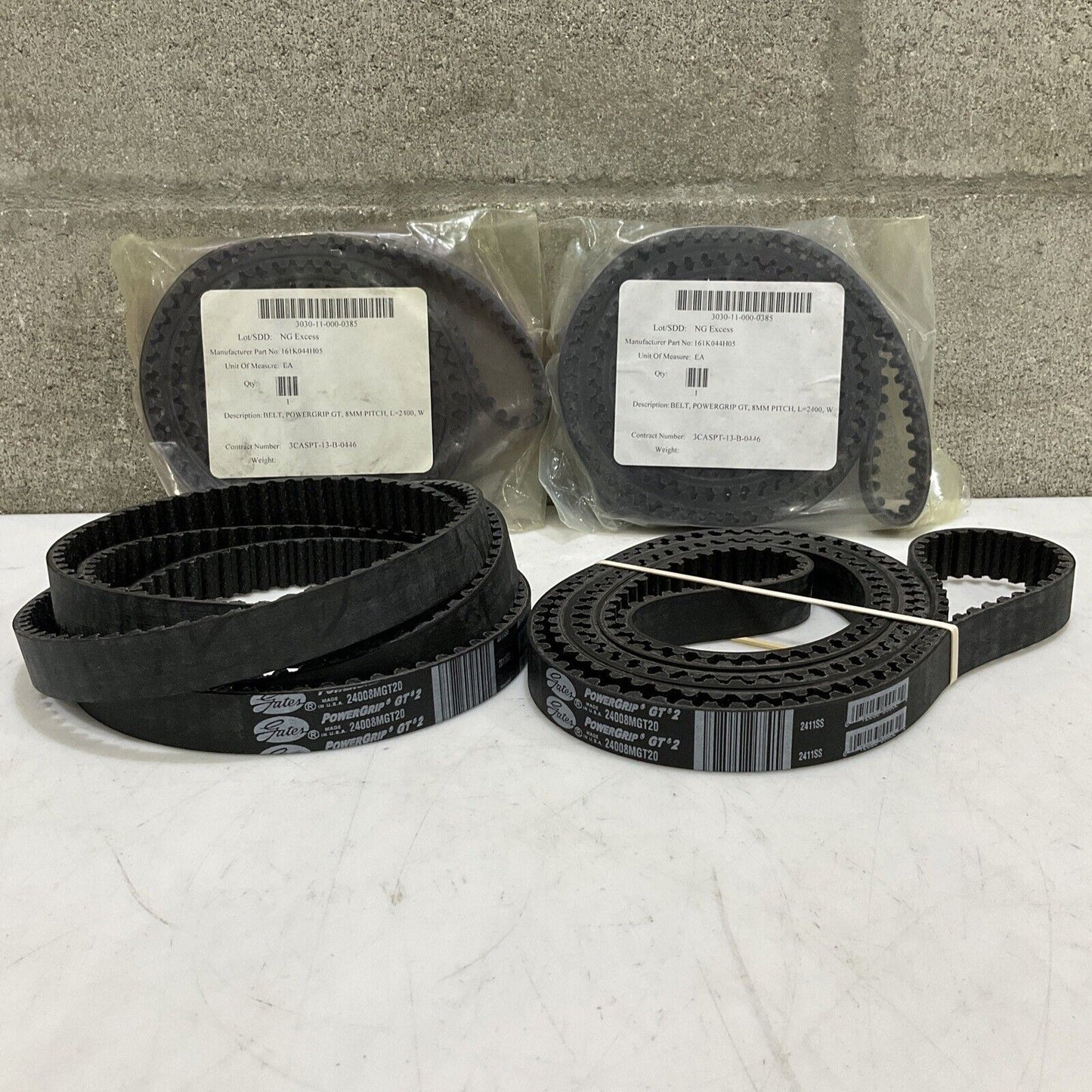 GATES 24008MGT20 POWERGRIP GT2 TIMING BELT LOT OF 4 U3S