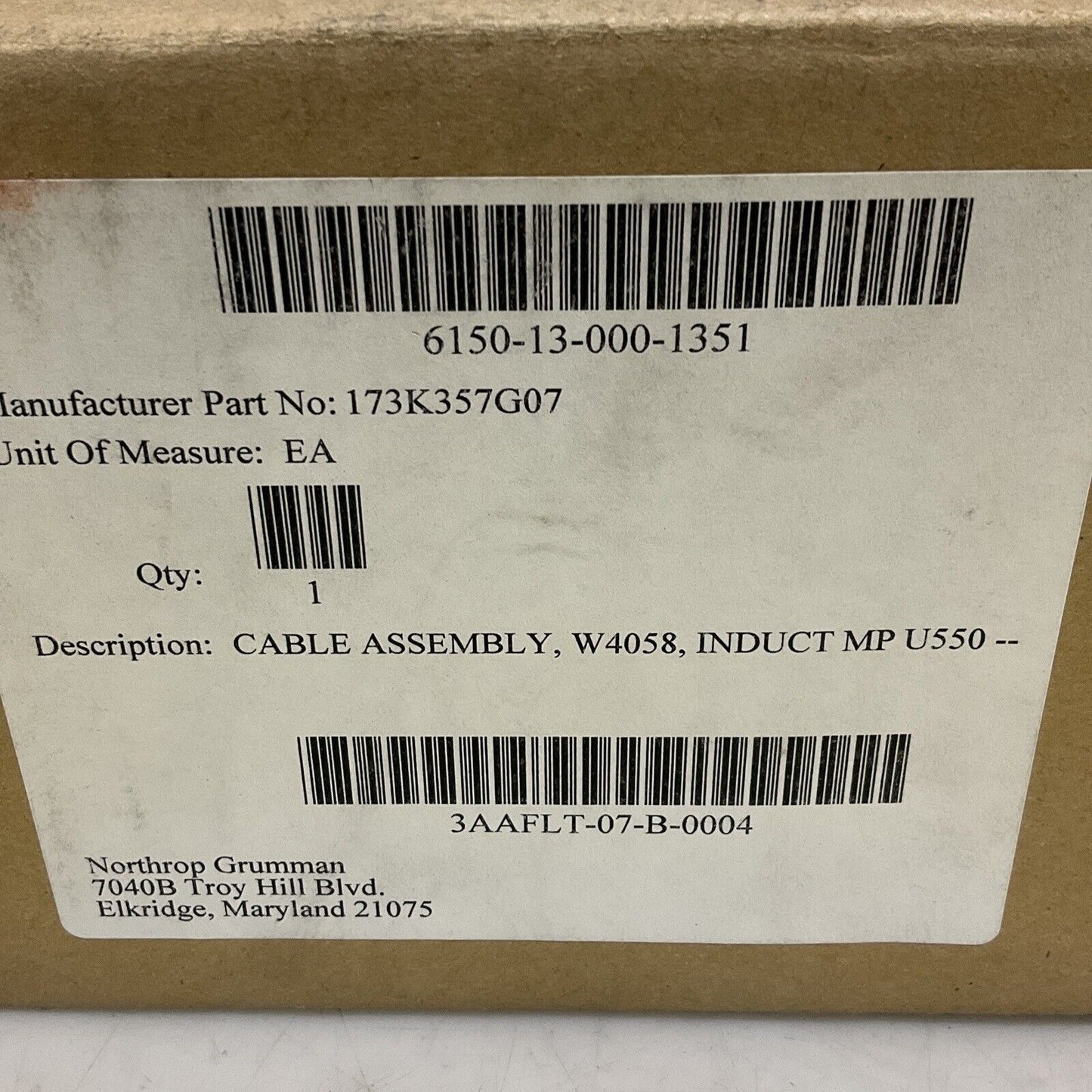 TURCK 13066 U2-16497 CABLE ASSEMBLY W4058 INDUCT MP U550 U3S