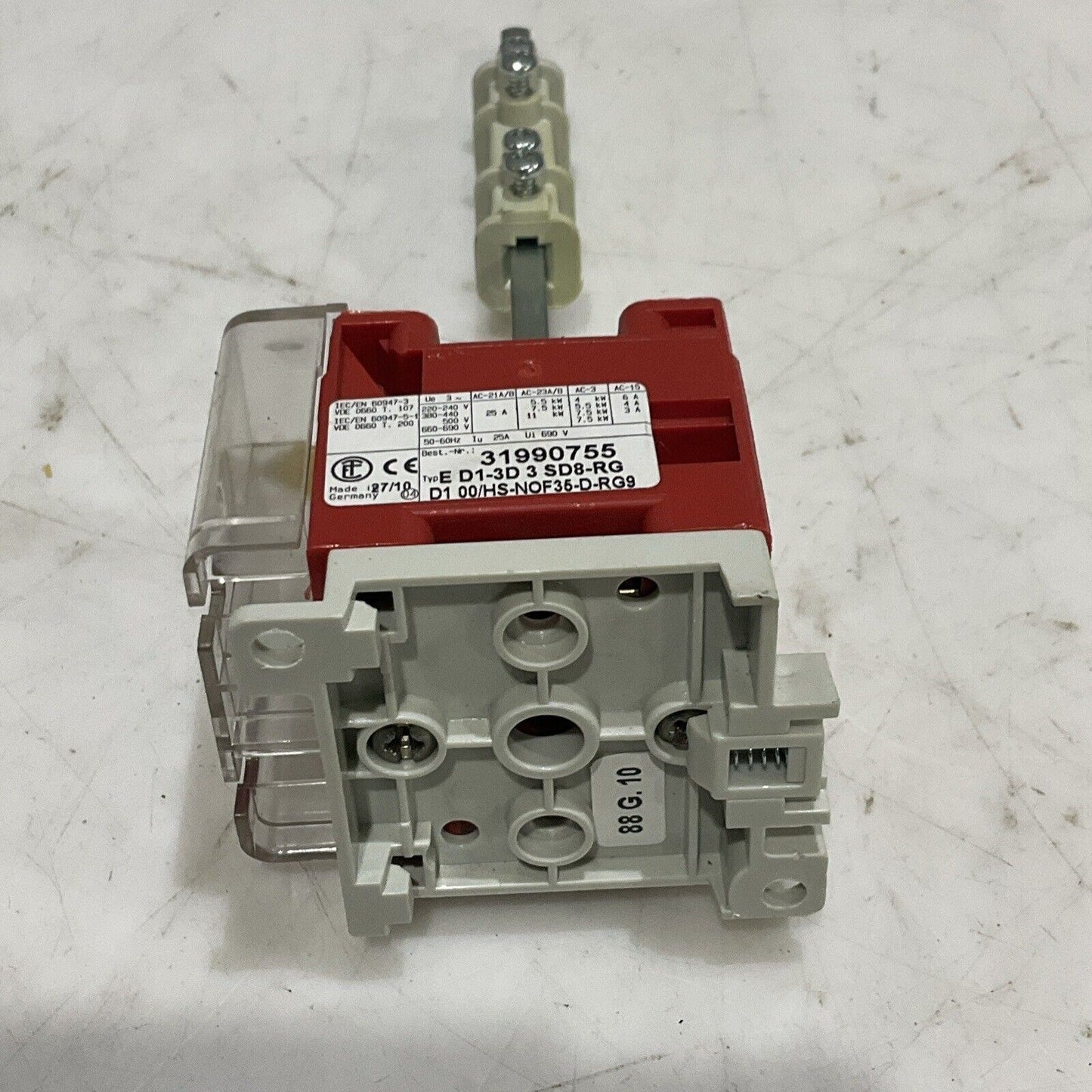 EEC AEG 31990755 E D1-3D 3 SD8-RG EMERGENCY DISCONNECT SWITCH U4M