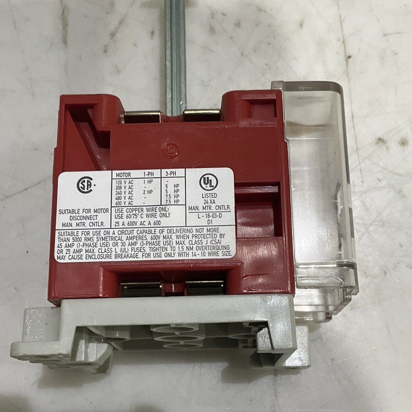 EEC AEG 31990755 E D1-3D 3 SD8-RG EMERGENCY DISCONNECT SWITCH U4M