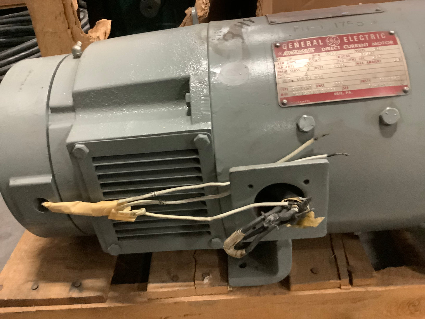 GENERAL ELECTRIC 3HP CD218AT 5CD152LA012A002 DIRECT CURRENT MOTOR 1150RPM U3S