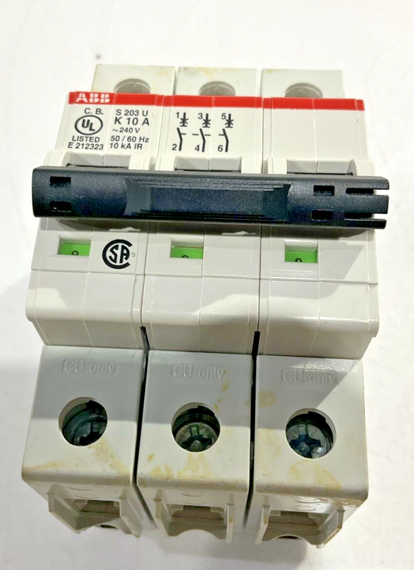 ABB S203U-K10 10A 3 POLE CIRCUIT BREAKER U3S