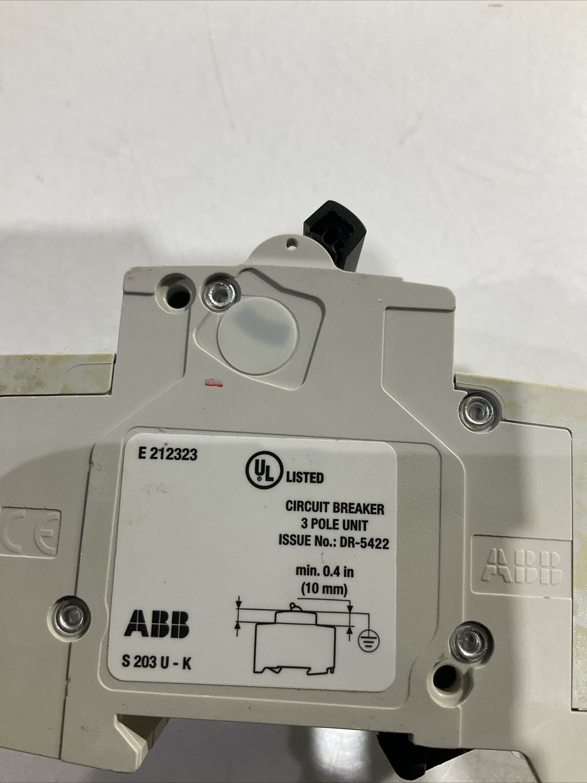 ABB S203U-K10 10A 3 POLE CIRCUIT BREAKER U3S