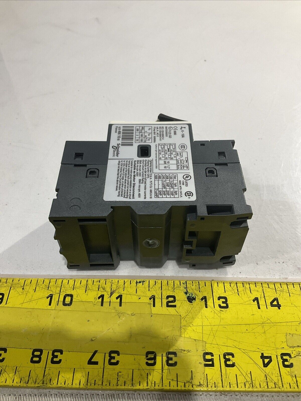 TELEMECANIQUE 06ATEX0035X GV2ME14 MOTOR CIRCUIT BREAKER U3S