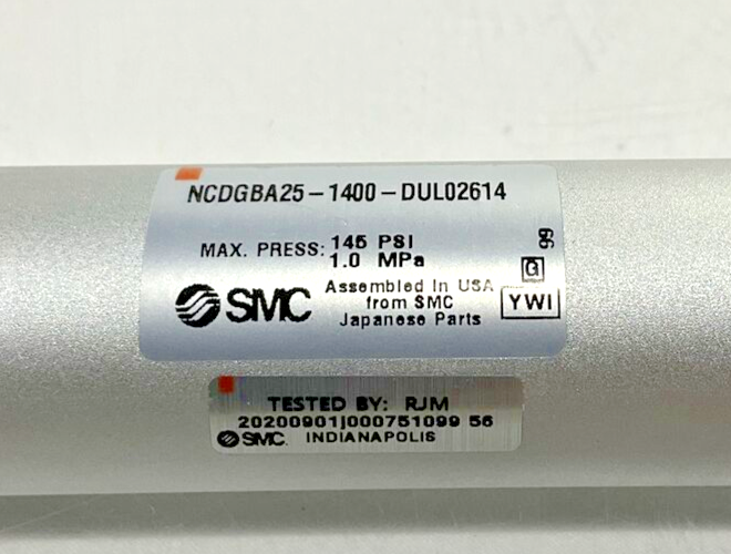 SMC 162K937H01 NCDGBA25-1400-DUL02614 AIR CYLINDER , 25MM BORE U3S