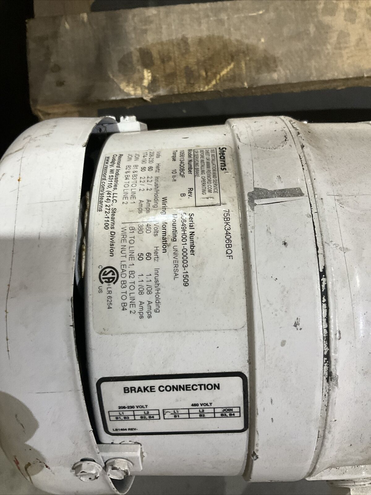 BALDOR RELIANCE 2HP CEWDBM3558T MOTOR U4M