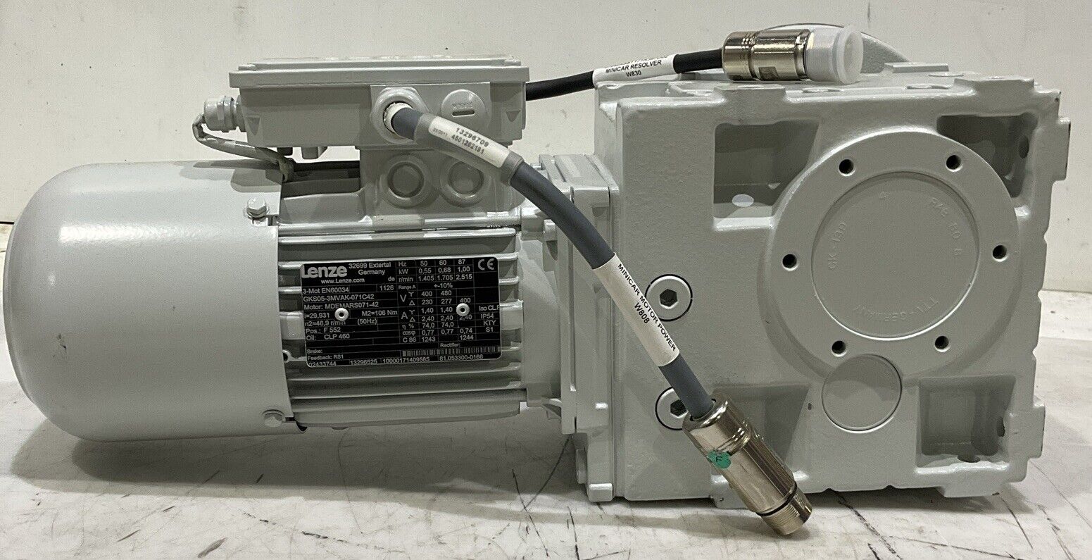 LENZE GKS053MVAK071C42 3MOT EN60034 GEARBOX MOTOR MDEMARS07142 U3S
