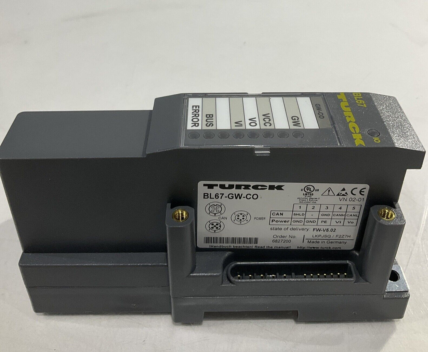 TURCK BL67-GW-CO GATEWAY CANOPEN U3S