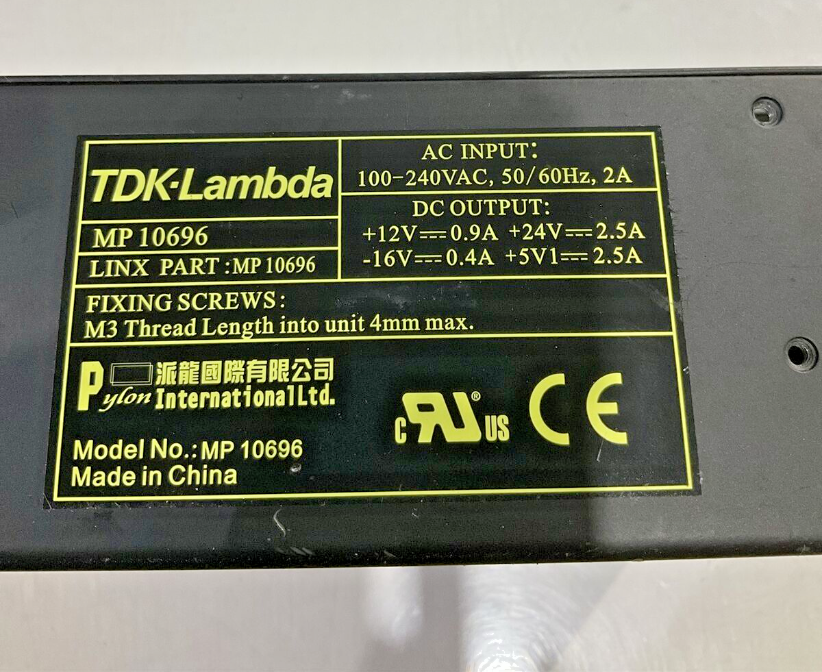 TDK-LAMBDA MP 10696 POWER SUPPLY 100-240V U4M
