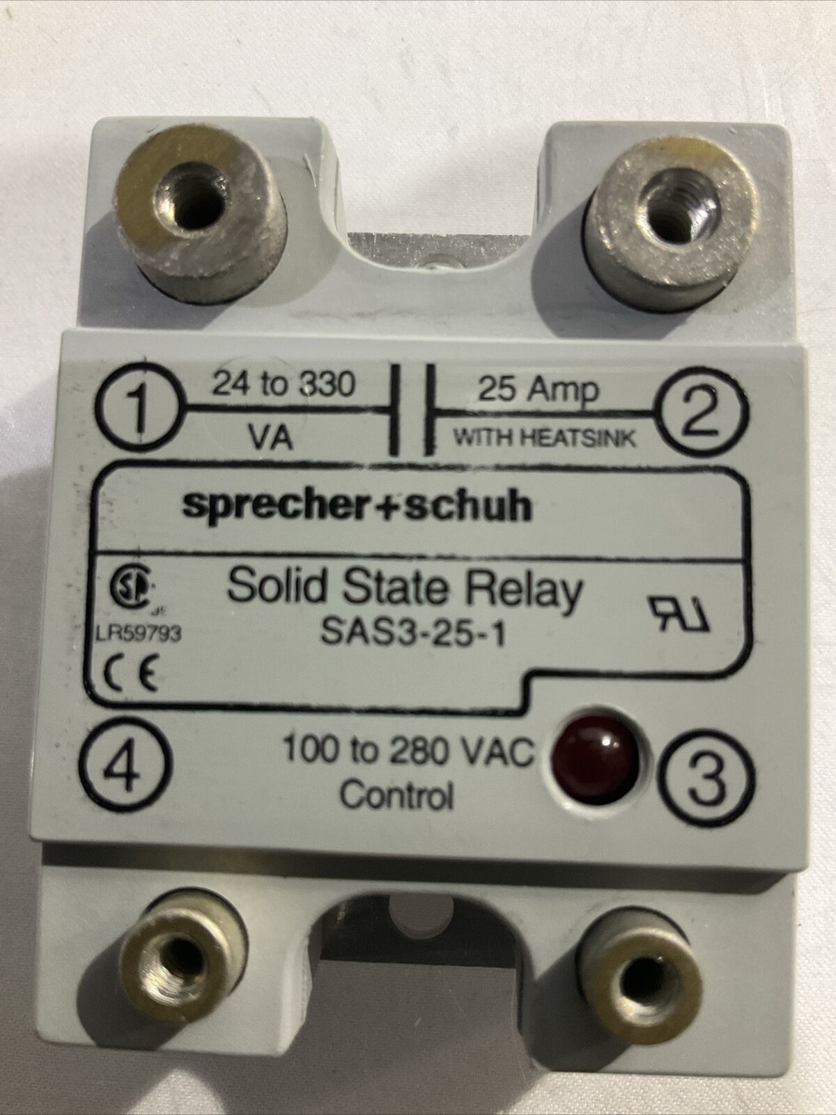 SPRECHER +SCHUH 29930 SAS3-25-1 SOLID STATE RELAY 100-280V U4M