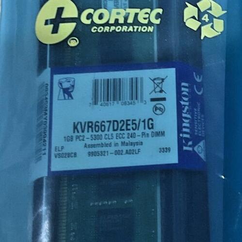 KINGSTON KVR667D2E5/1G DIMM MEMORY LOT OF 2 U3S
