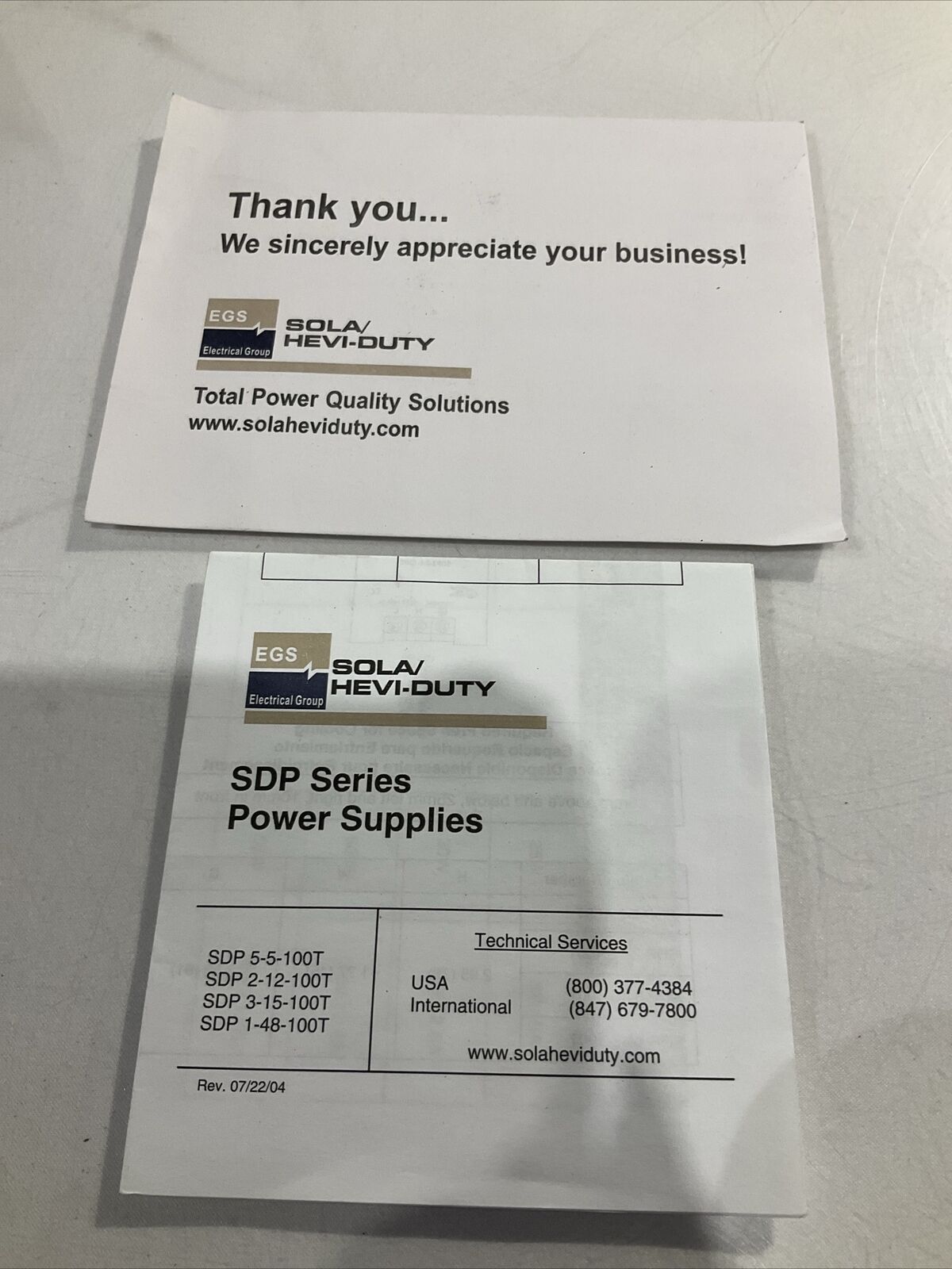 SOLA/HAVI-DUTY SDP 1-48-100T SDP SERIES POWER SUPPLIES 48-56V U3S