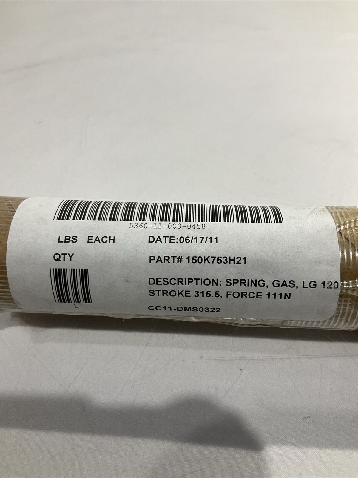 DESTEK 150K753H21 SPRING GAS LG120 STROKE 315.5 LOT OF 2 U3S