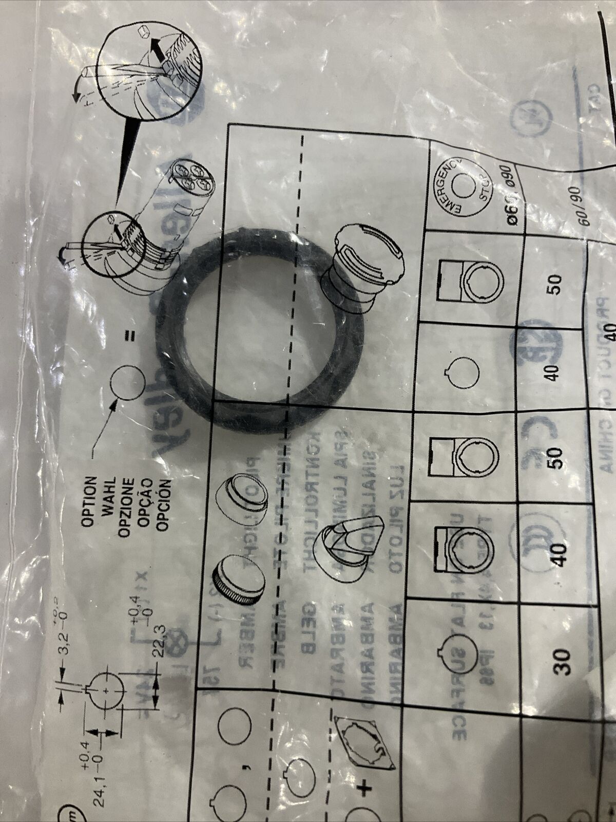 A-B 800FD-P0D3 LIGHT PILOT 24V AMBER LENS U3S