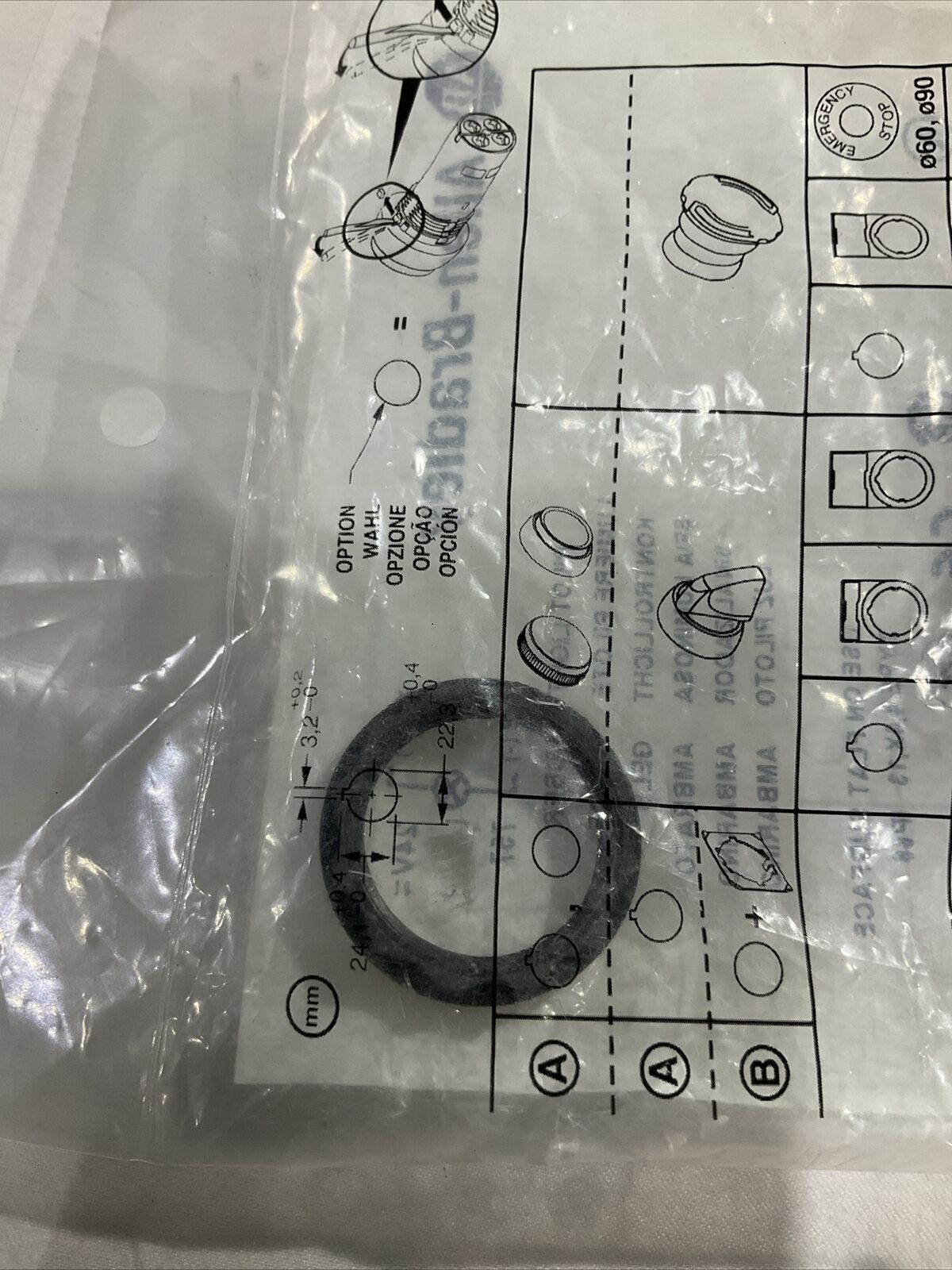 A-B 800FD-P0D3 LIGHT PILOT 24V AMBER LENS U3S