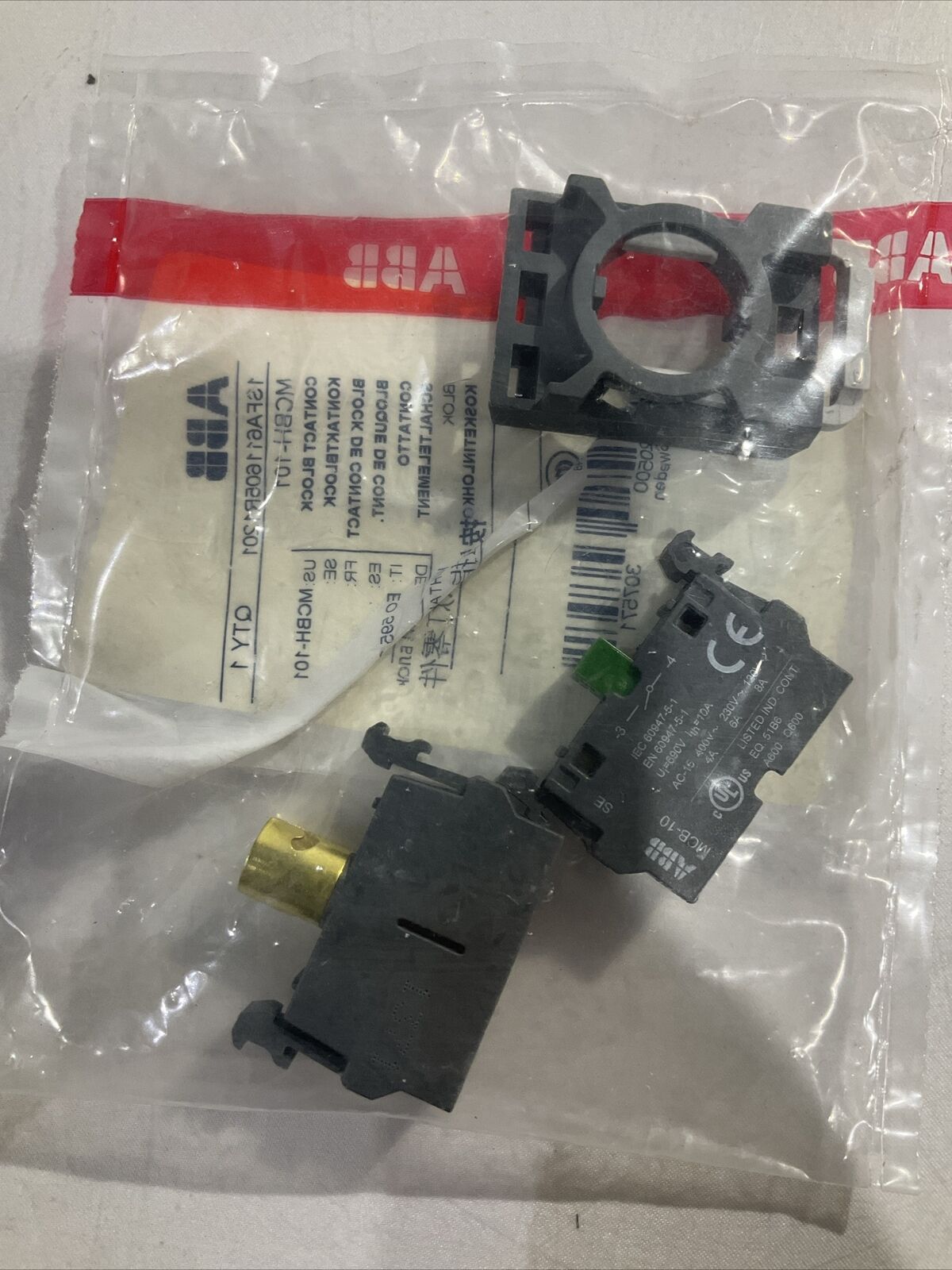 ABB MCB-10 163K857H01 SORT PLAN SWITCH LIGHTED WHITE