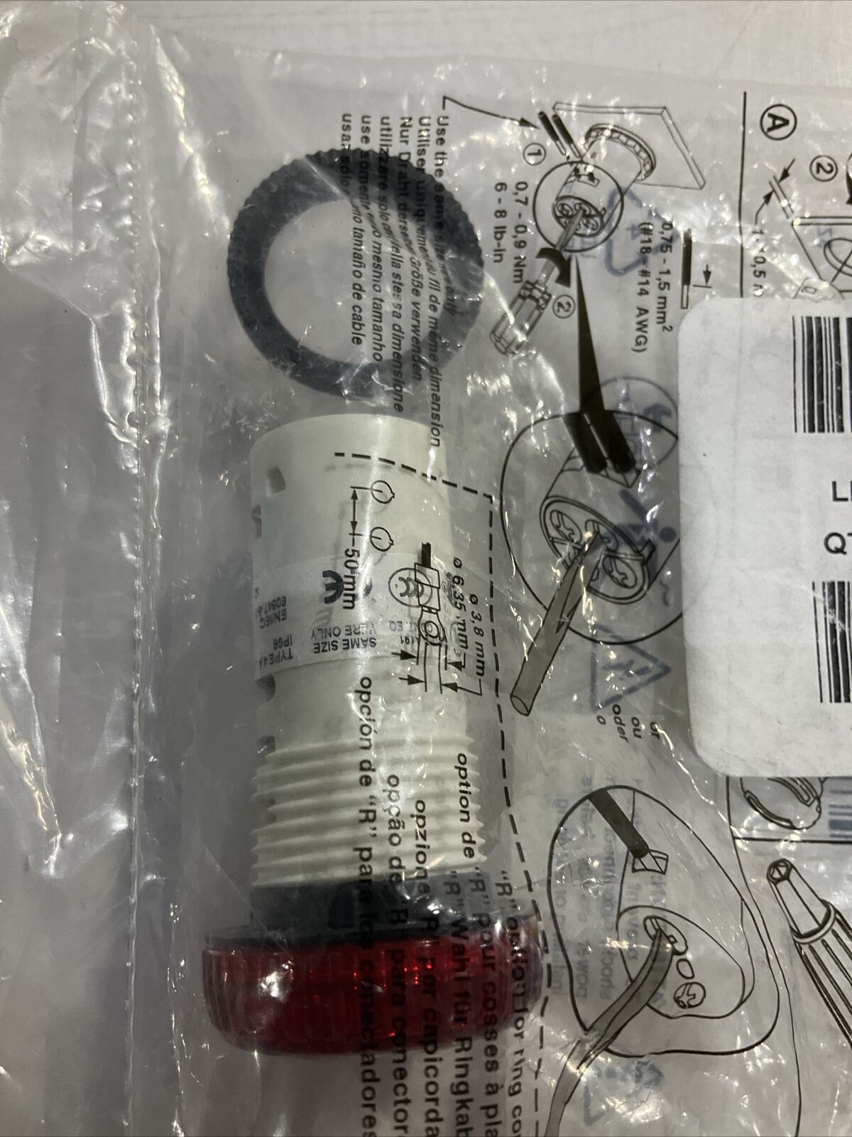 A-B 800FD-P4N3 PILOT LIGHT RED FLUSH LED 24VDC U3S
