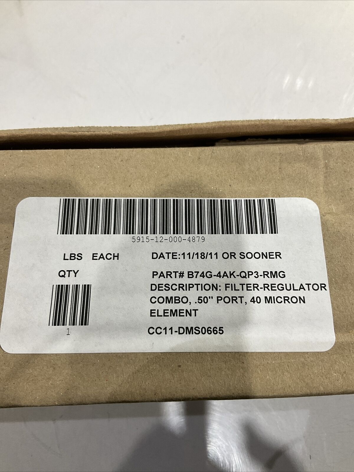 NORGREN B74G-4AK-QP3-RMG FILTER-REGULATOR COMBO LOT OF 2 U3S
