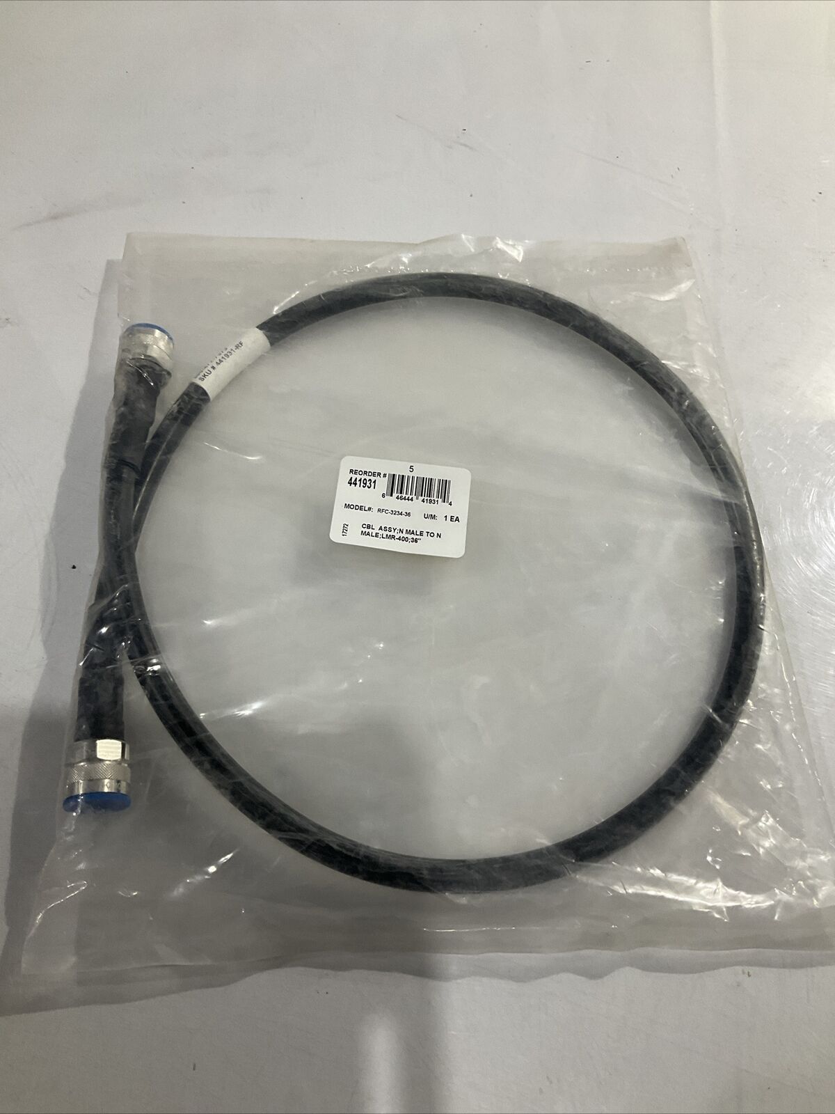 HASCO LMR-400 36" RFC-3234-36 CABLE ASSEMBLY LOT OF 6 G7T