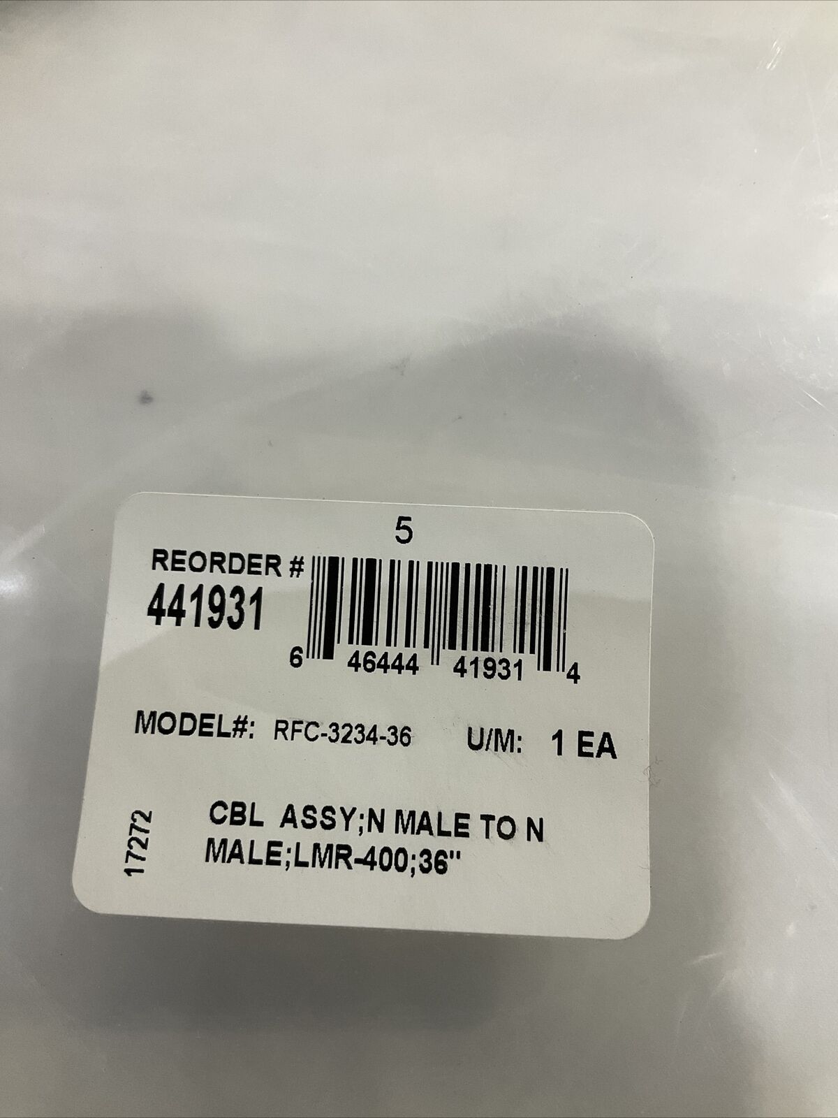 HASCO LMR-400 36" RFC-3234-36 CABLE ASSEMBLY LOT OF 6 G7T