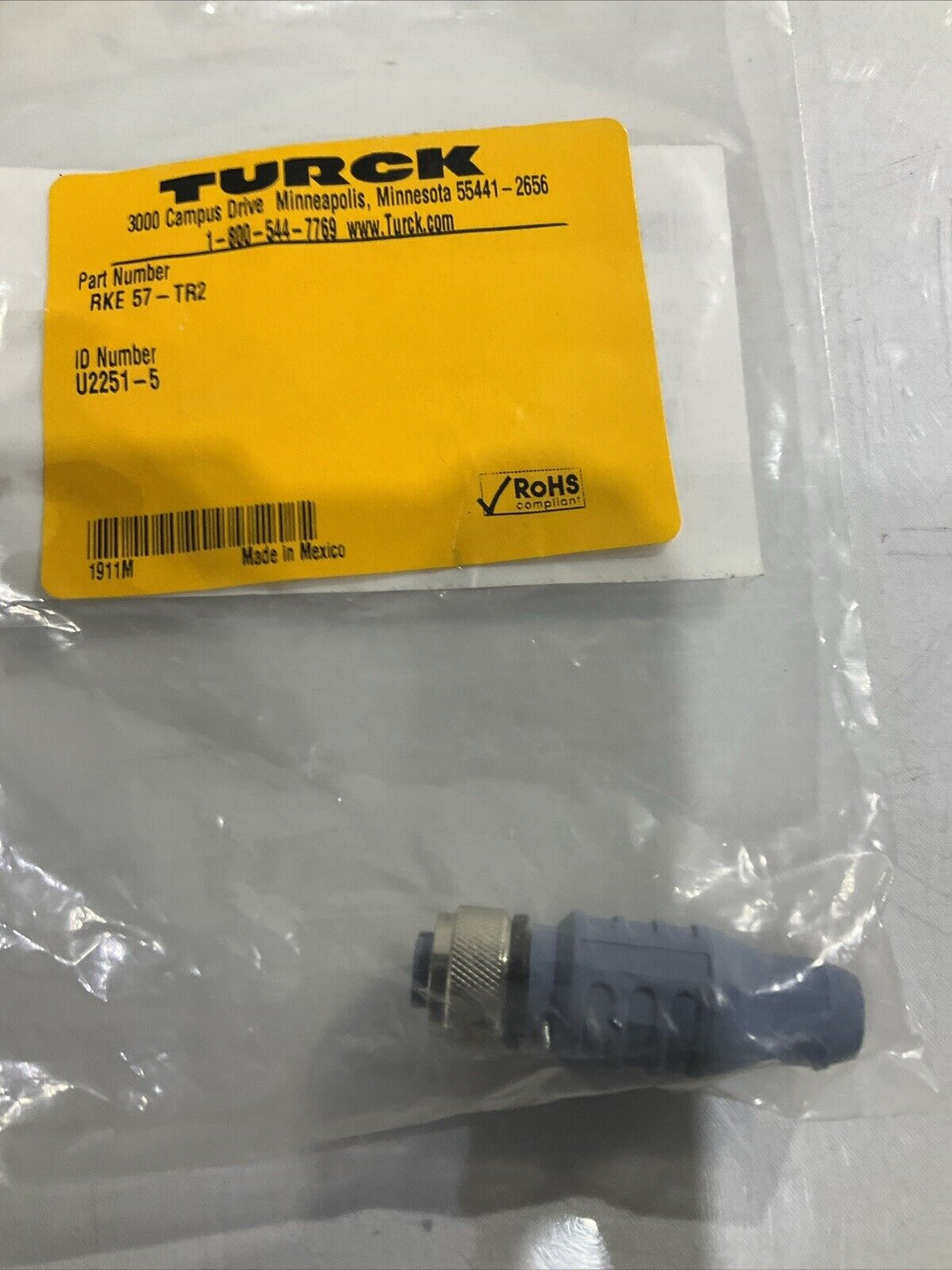 TURCK U2251-5 BUS TERMINATION RESISTOR U3S