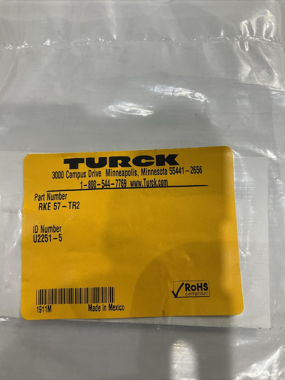 TURCK U2251-5 BUS TERMINATION RESISTOR U3S