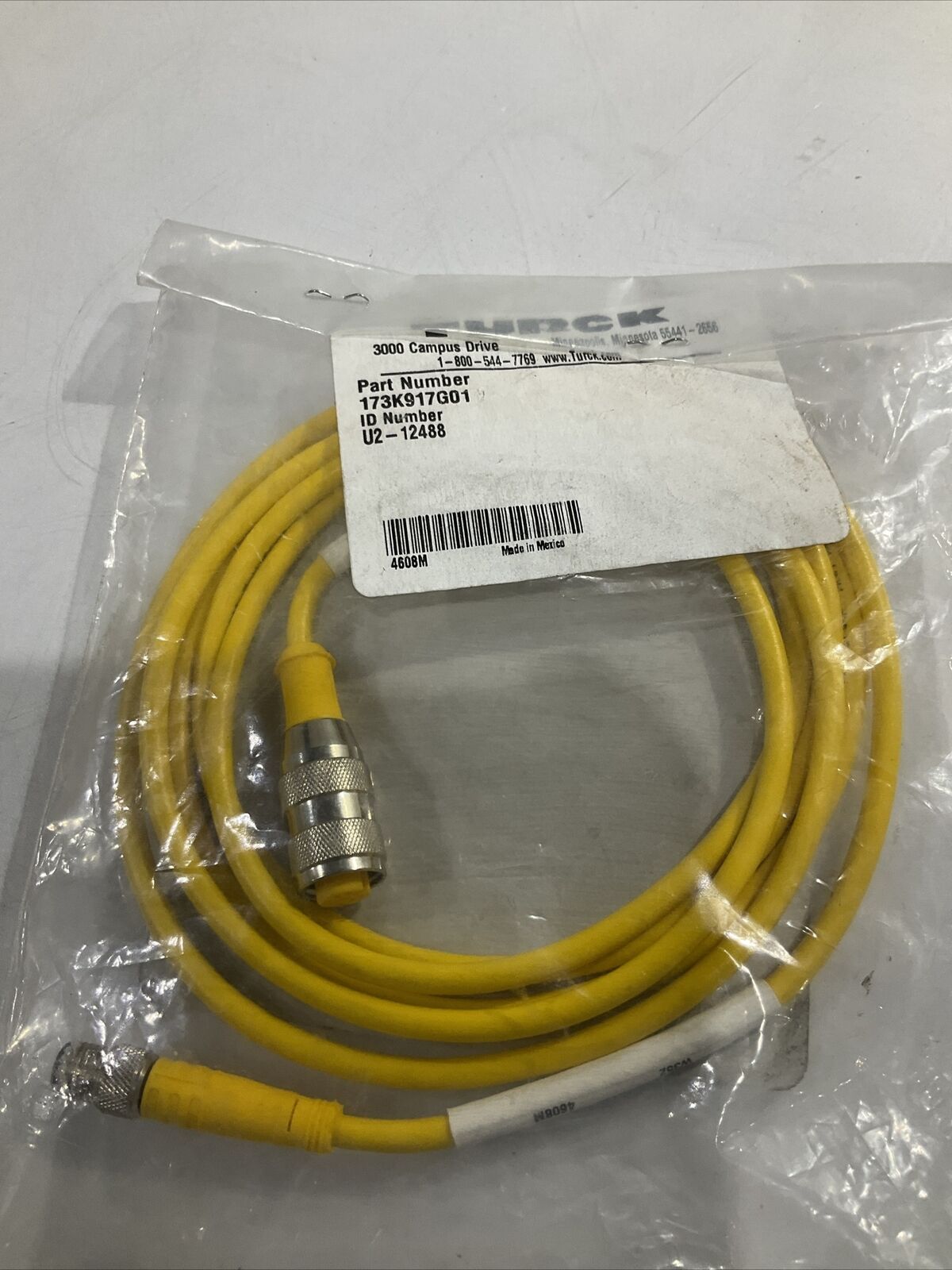 TURCK 4608M 173K917G01 CABLE ASSEMBLY BUNDLE PRESENT W352 V10 CHUTE JB2 U3S