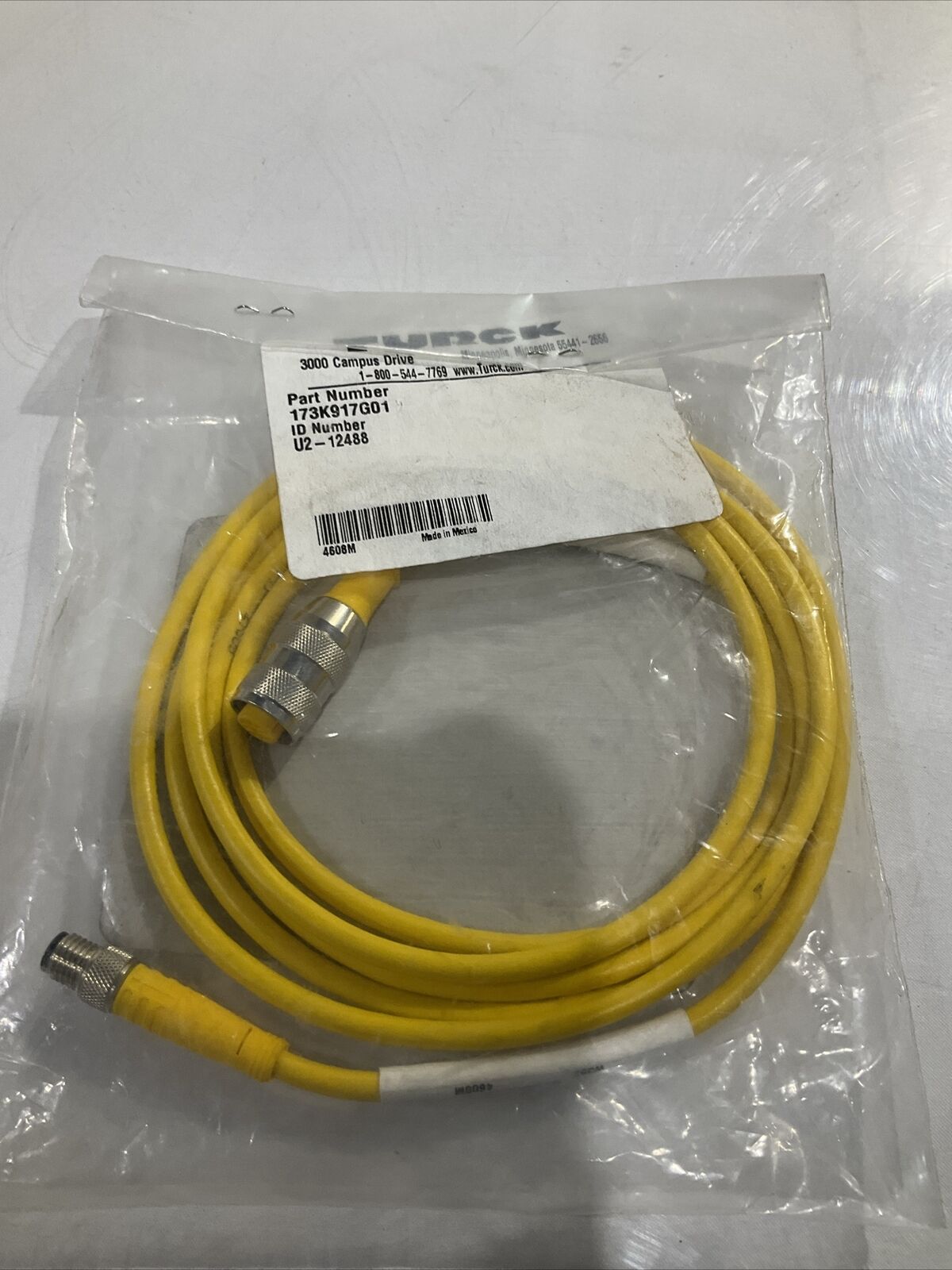 TURCK 4608M 173K917G01 CABLE ASSEMBLY BUNDLE PRESENT W352 V10 CHUTE JB2 U3S