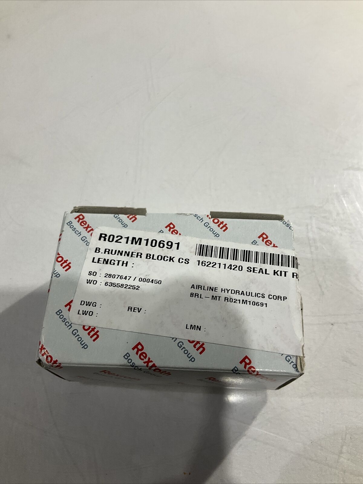 REXROTH R021M10691 RUNNER BLOCK CS LENGTH LOT OF 4 U3S