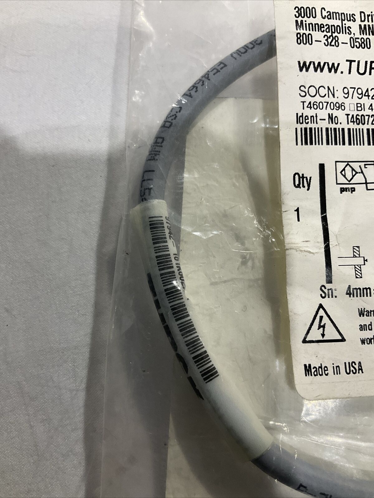 TURCK 161K602H01 T4607096 T4607280 INDUCTIVE PROXIMITY SENSOR U3S