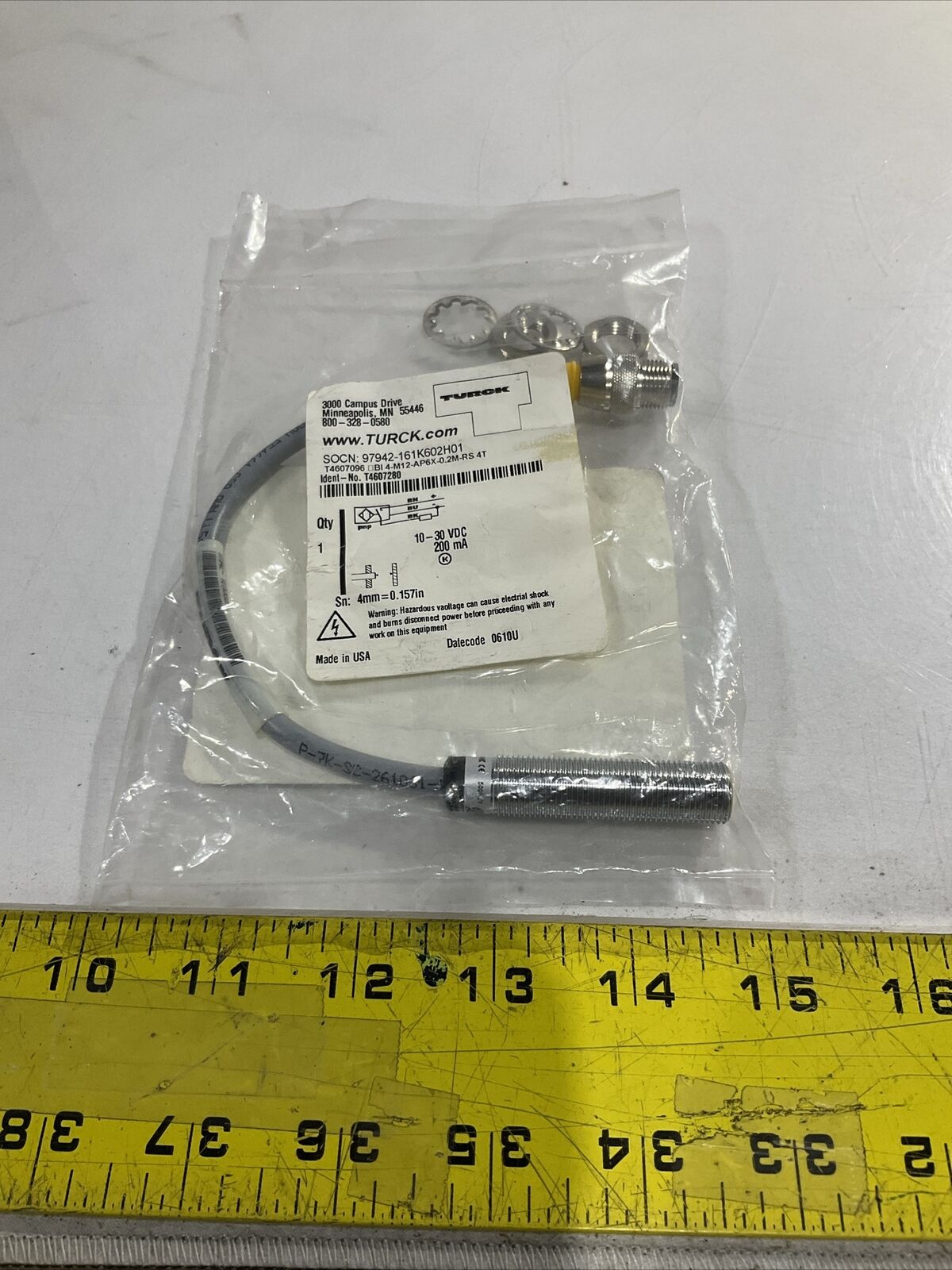TURCK 161K602H01 T4607096 T4607280 INDUCTIVE PROXIMITY SENSOR U3S
