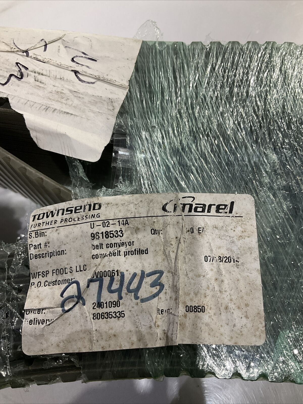 MAREL 9818533 BELT CONVEYOR BELT PROFILED U4M