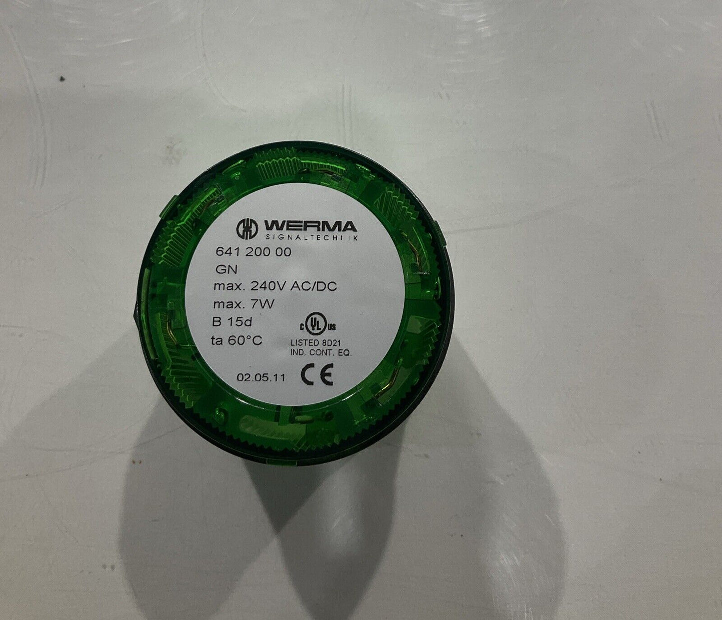 WERMA 64120000 LIGHT ELEMENT GREEN 240V 7W U3S