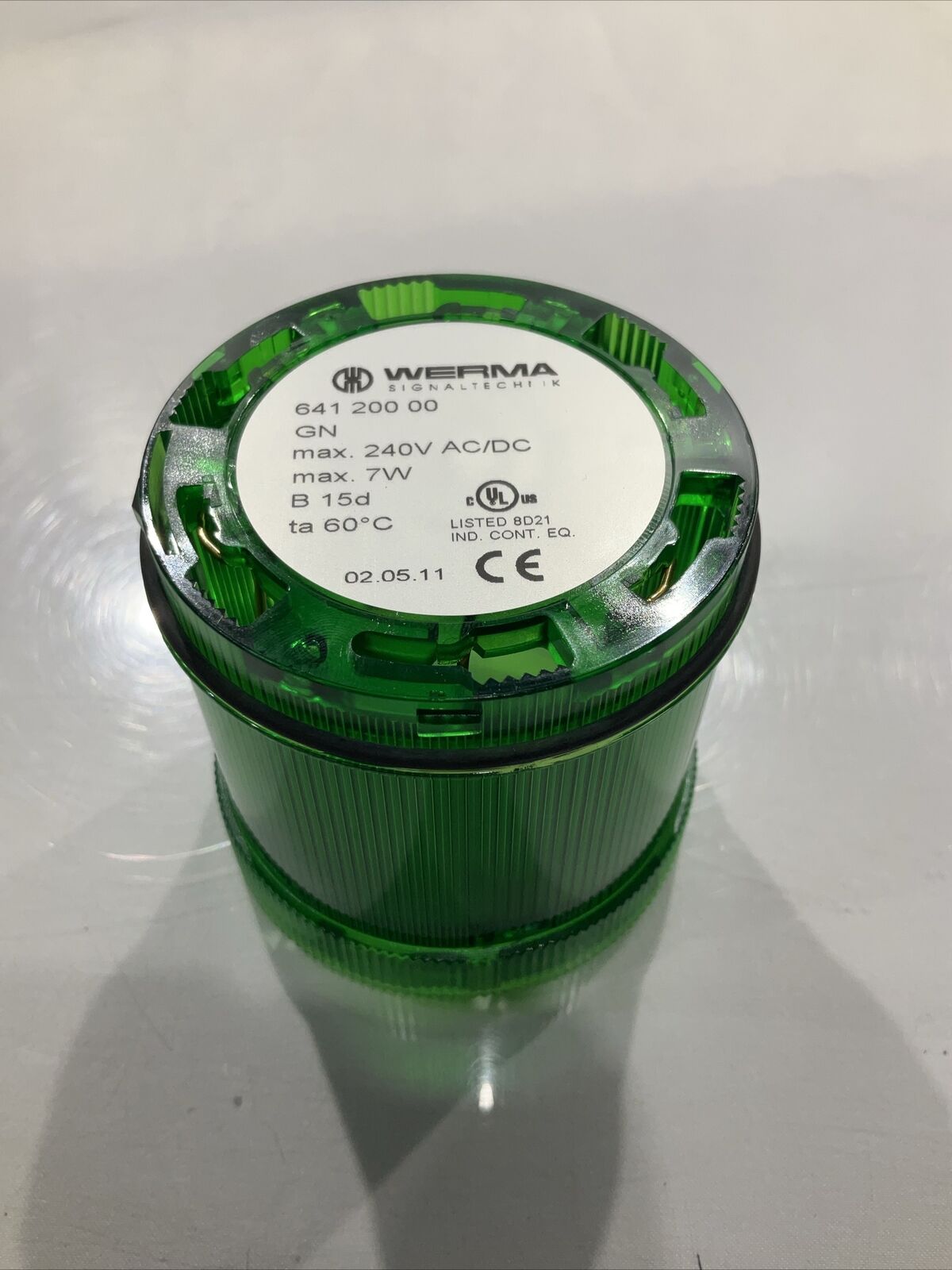 WERMA 64120000 LIGHT ELEMENT GREEN 240V 7W U3S