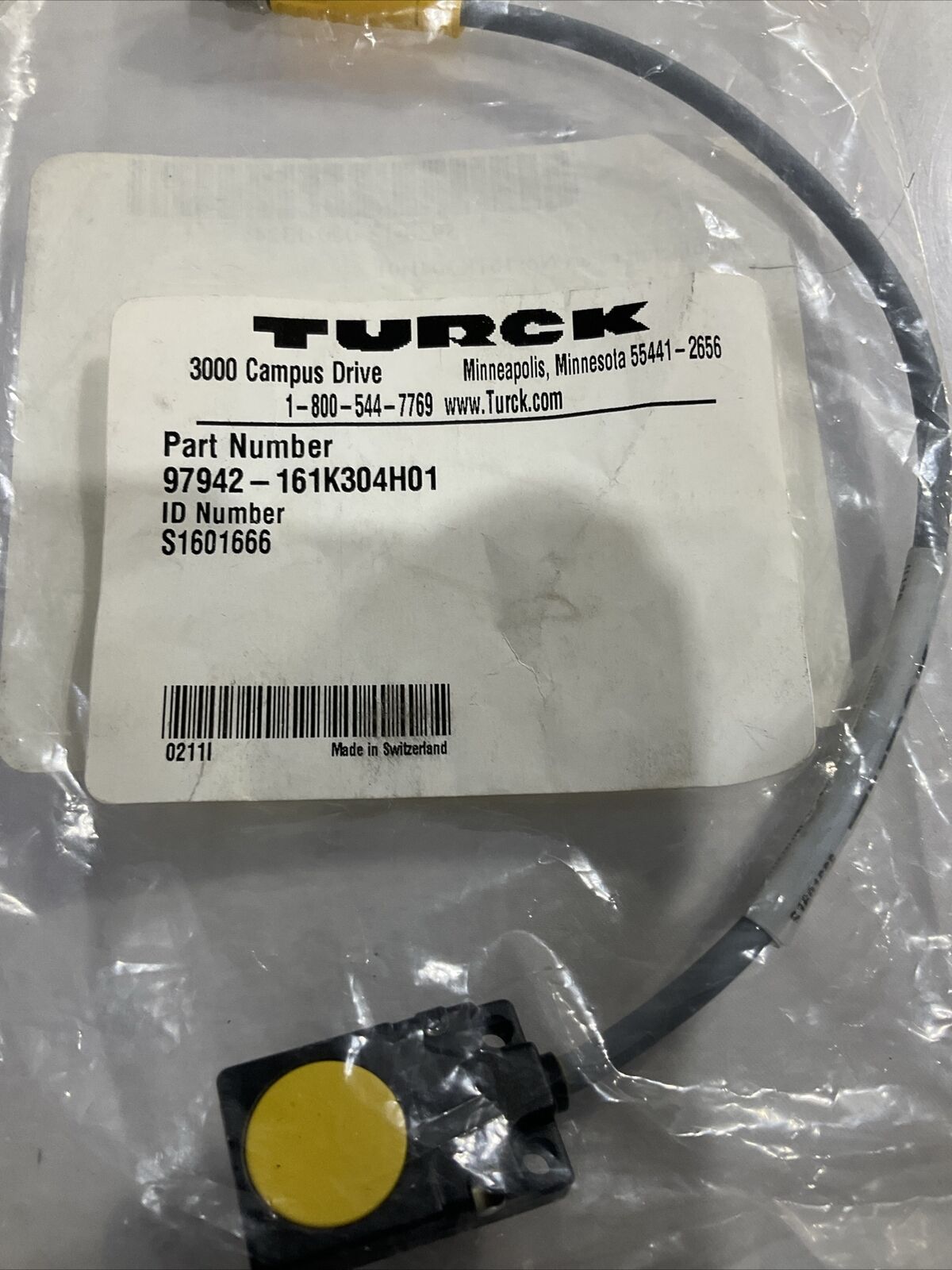 TURCK 161K304H01 SENSOR INDUCTIVE RECTANGULAR 7MM RANGE U3S