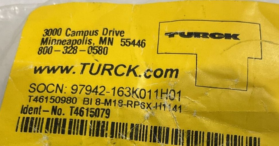 TURCK 163K011H01 BI8-M18-RP6X0-H1141 PROXIMITY SENSOR LOT OF 2 U3S
