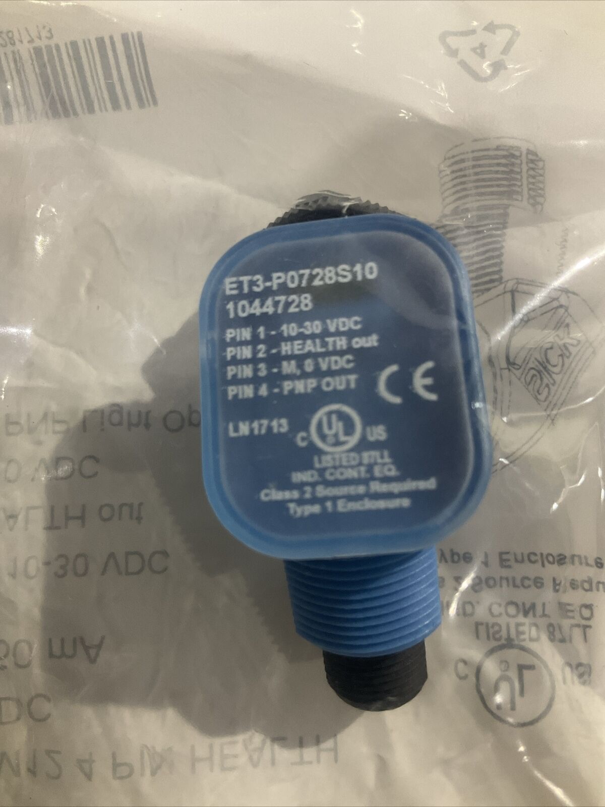 SICK ET3-P0728S10 PHOTOELECTRIC SENSOR 10-30VDC U3S