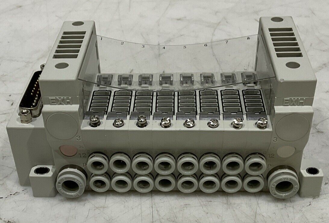 SMC VV5Q11-08C6FU0-NS-X50US 8 STATION PNEUMATIC MANIFOLD VALVE BLOCK U3S