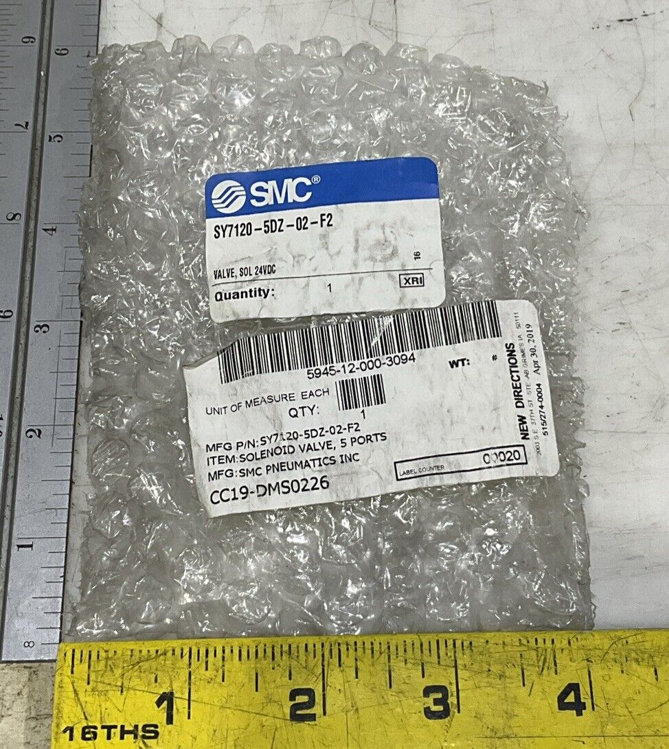 SMC SY7120-5DZ-02-F2 5 PORT SOLENOID VALVE U3S