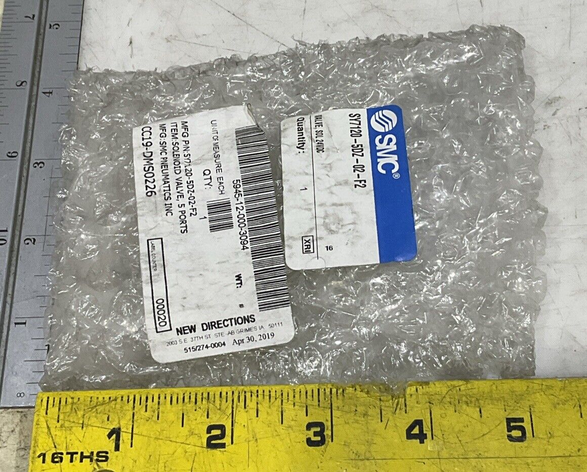 SMC SY7120-5DZ-02-F2 5 PORT SOLENOID VALVE U3S