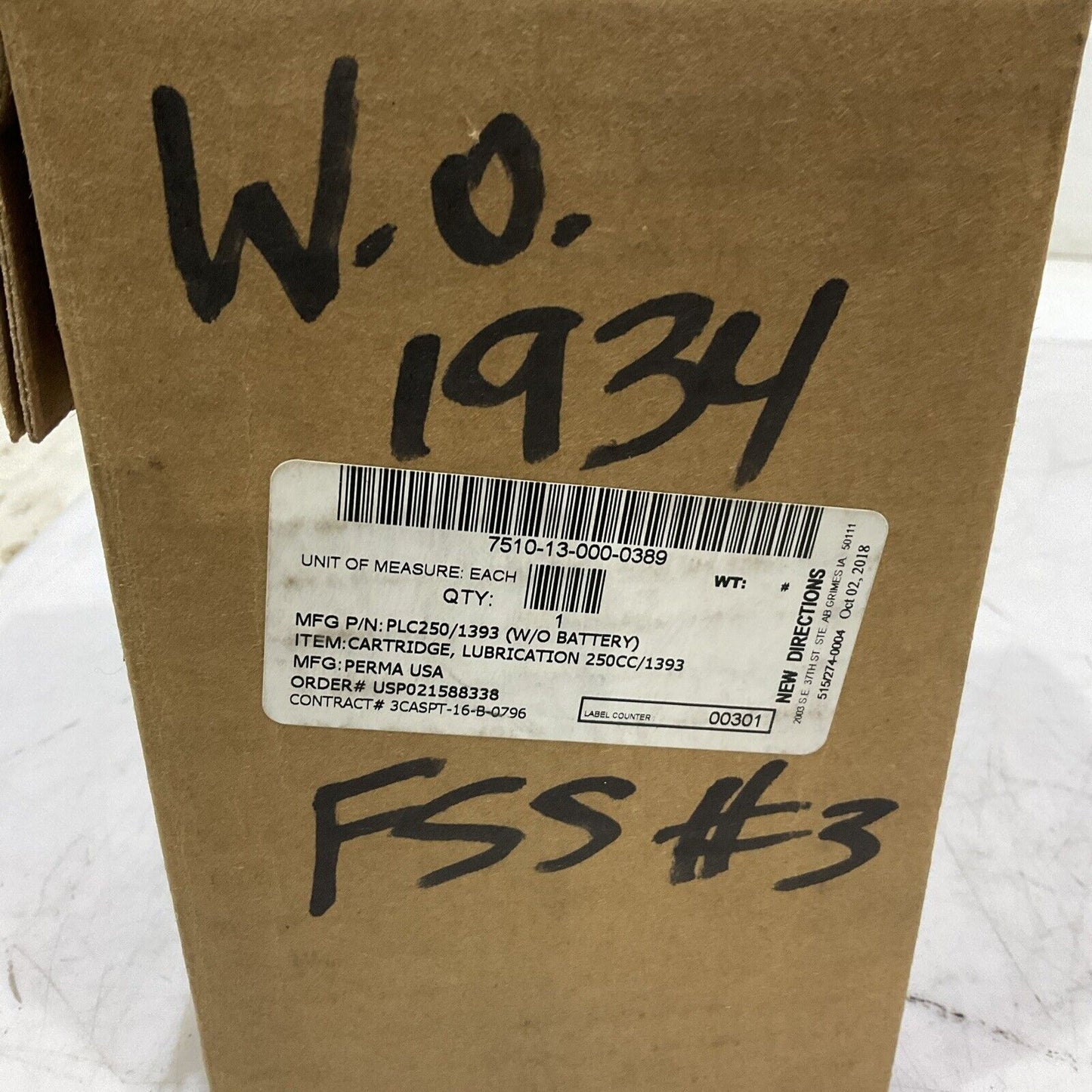 KLUBER STRUCTOVIS SV-1706-US-000 0160060PR1 FHD LUBRICATION CARTRIDGE U3S