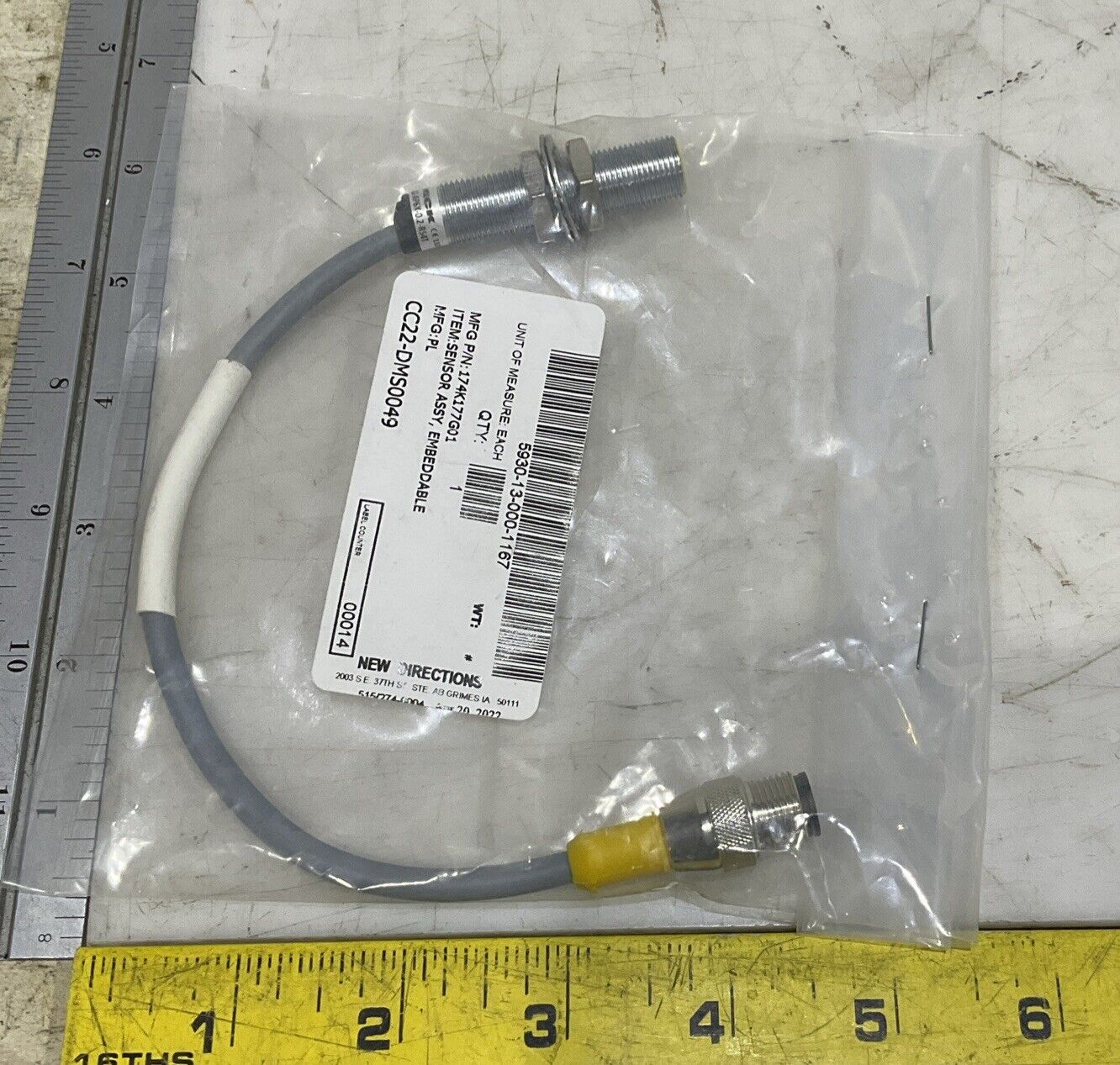 TURCK BI4-M12-AP6X-0.2-RS4T EMBEDDABLE PROXIMITY SENSOR ASSEMBLY U3S