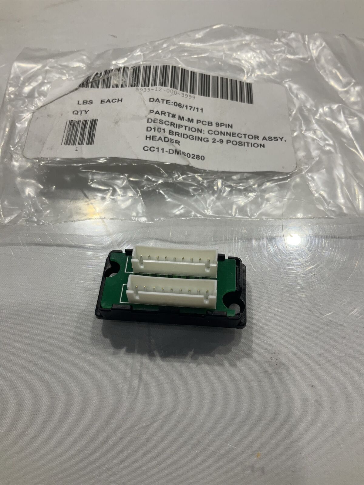 MARA INDUSTRIAL SUPPLY M-M PCB 9 PIN CONNECTOR ASSY D101 BRIDGING U3S
