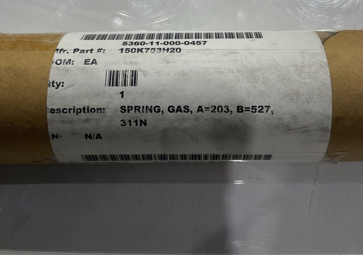 VOLUMELINE 66Z100039XX0267 60LB 150K753H20 SPRING GAS A=203 B=527 311N U3S