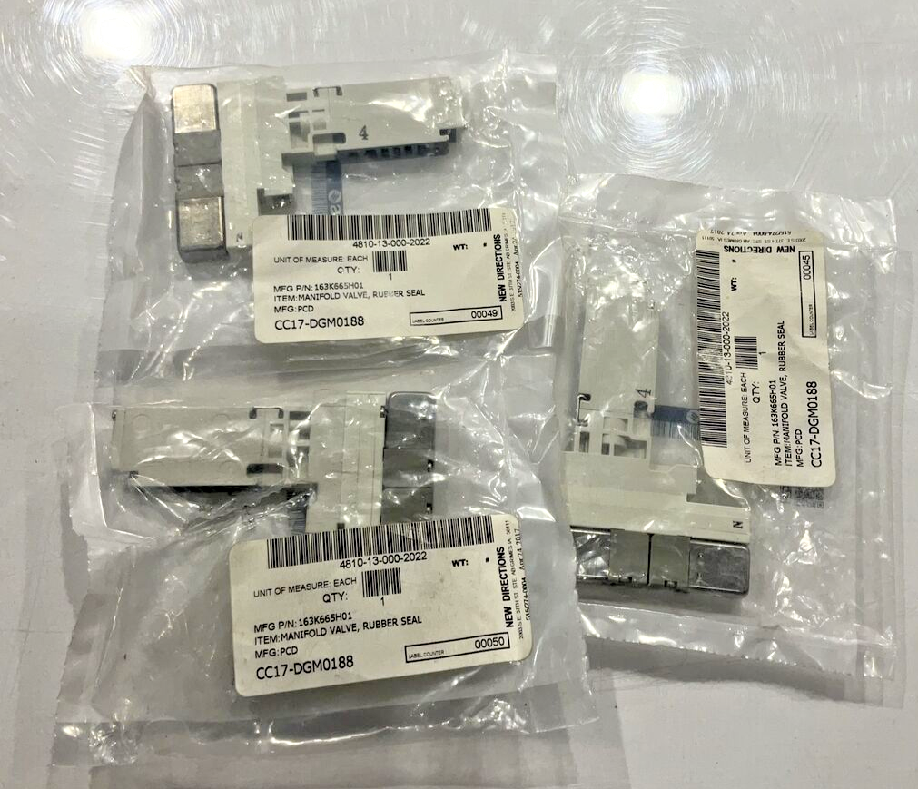 SMC VQ1401N-51 MANIFOLD VALVE , RUBBER SEAL LOT OF 3 U3S