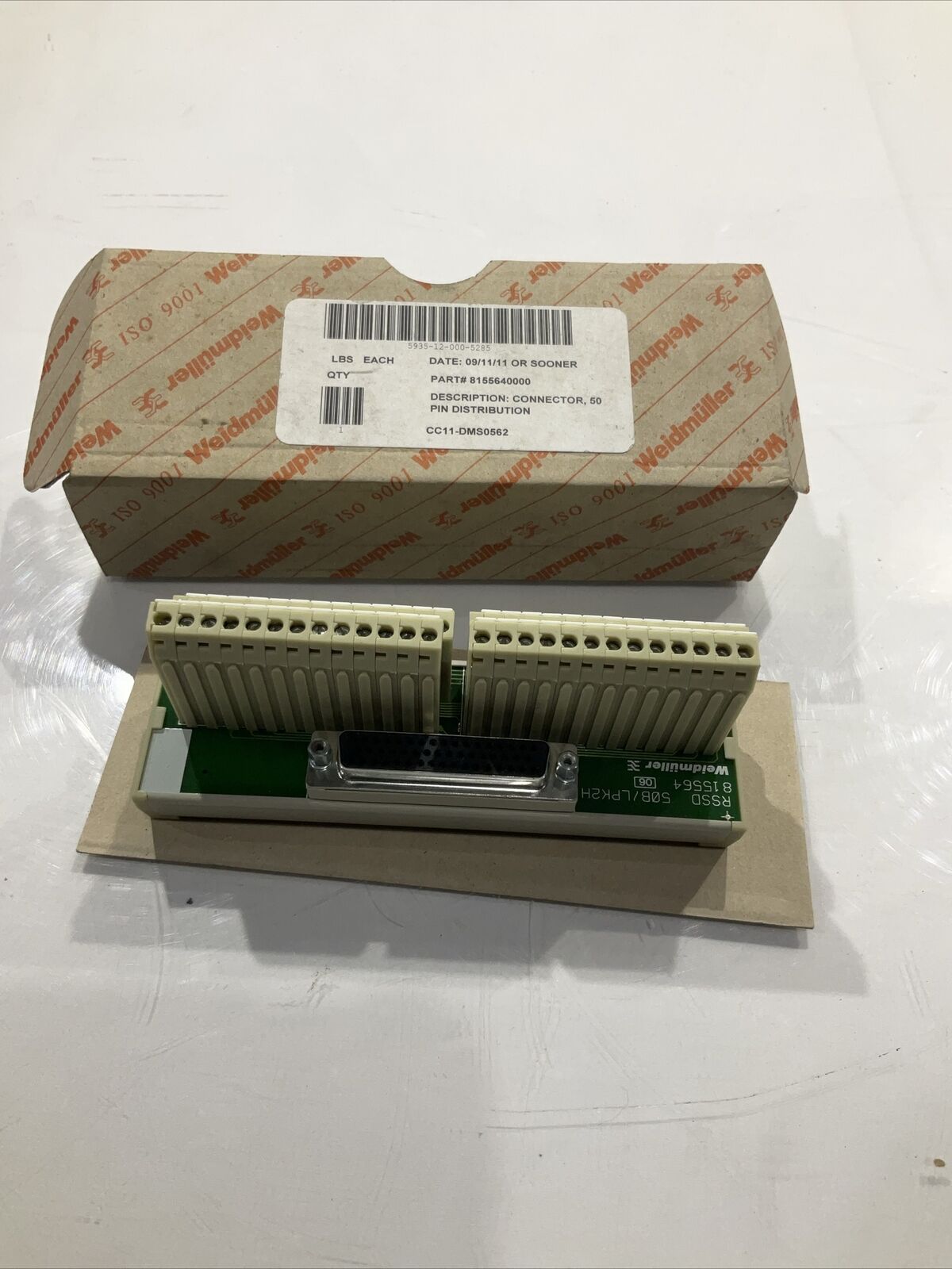 WEIDMULLER 8155640000 CONNECTOR,50 PIN DISTRIBUTION U3S
