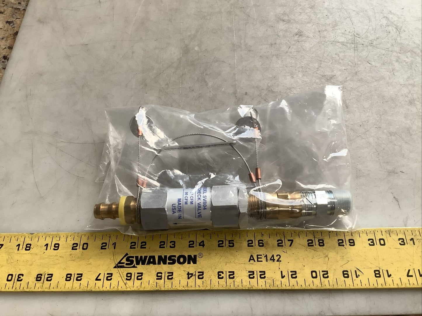 COILHOUSE PNEUMATICS SV804 SAFETY EXCESS FLOW CHECK VALVE 90-125PSI 1/2” NPT U3S