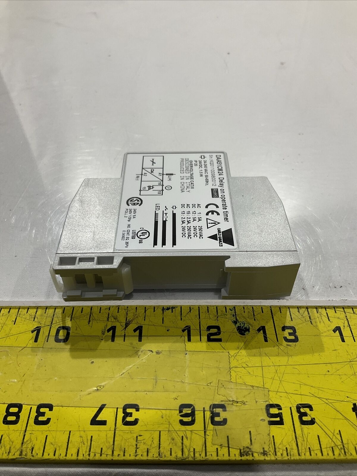CARLO GALAZZI DAA51CM24 DELAY TIMER 24-240VDC 1.5W 50/60HZ LOT OF 3 U3S