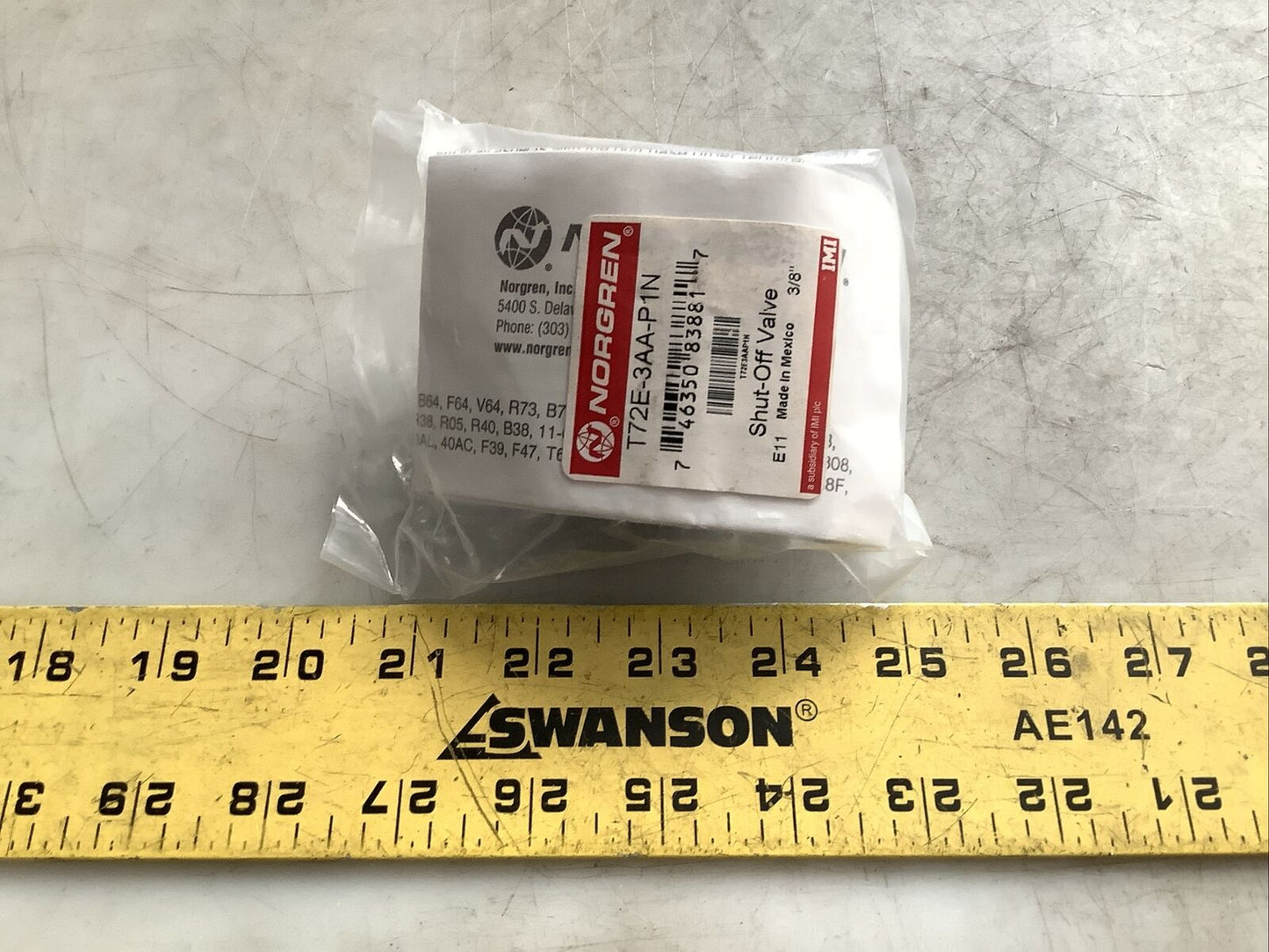 NORGREN T72E-3AA-P1N SHUT-OFF VALVE 3/8IN SLIDE ACTUATOR U3S