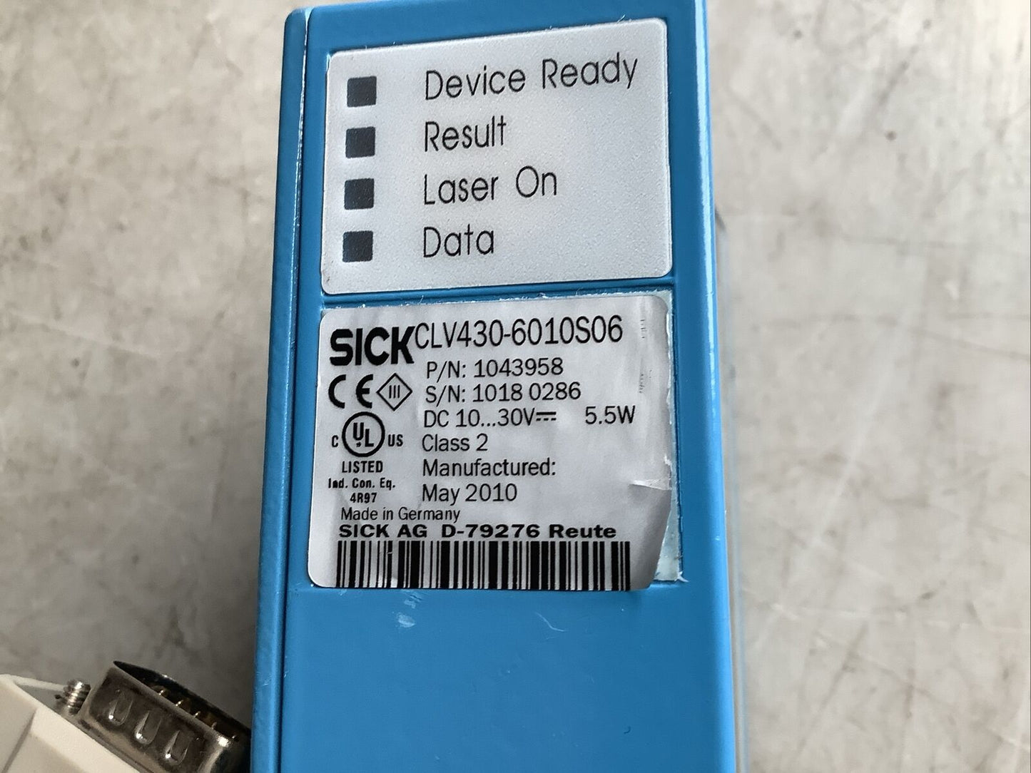 SICK CLV430-6010S06 1043958 BARCODE SCANNER U3S